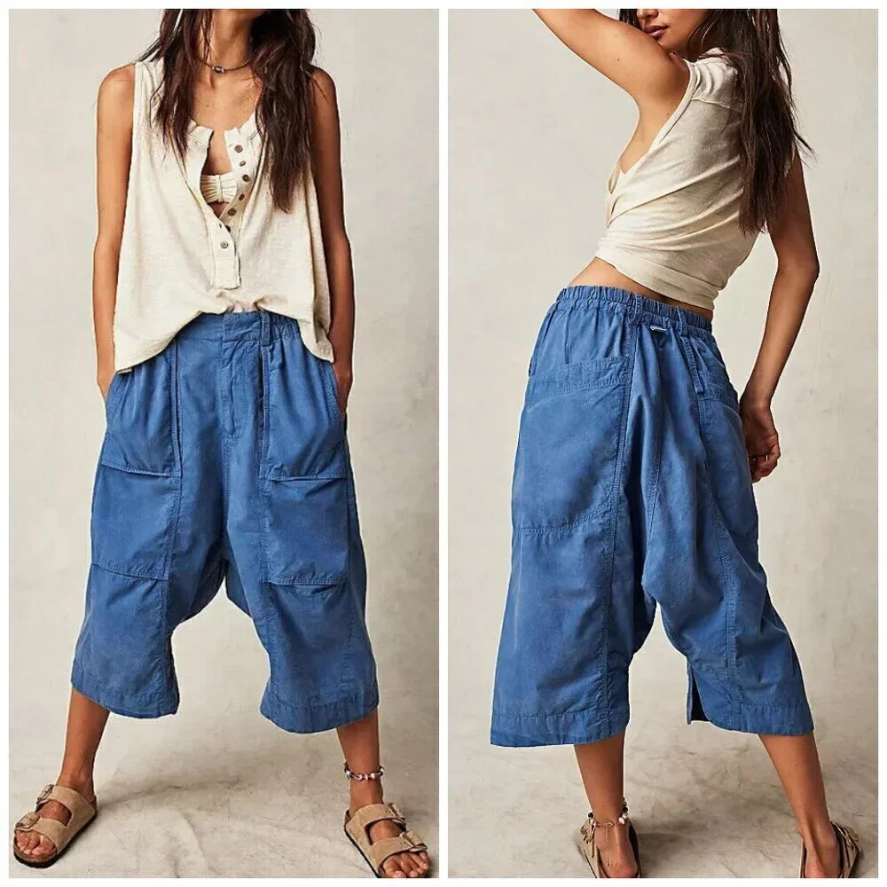 Free People Marbella Crop Harem Pants Optic White Small